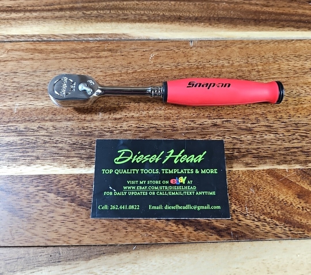 *New* Snap On FHCL72 3/8″ Head NEW STYLE RED Soft Handle Ratchet FREE SHIPPING