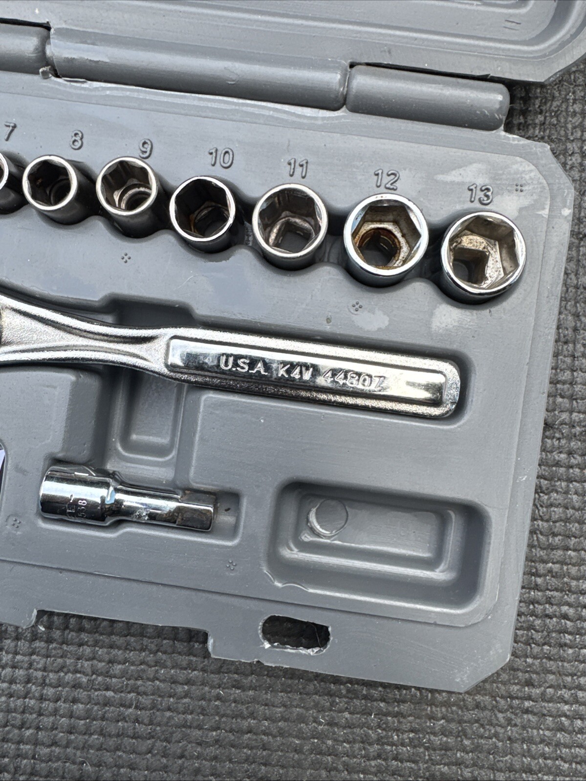 Sears Craftsman USA 1/4” Metric Socket Set 11Pc 34861 Pre Own 5-13mm