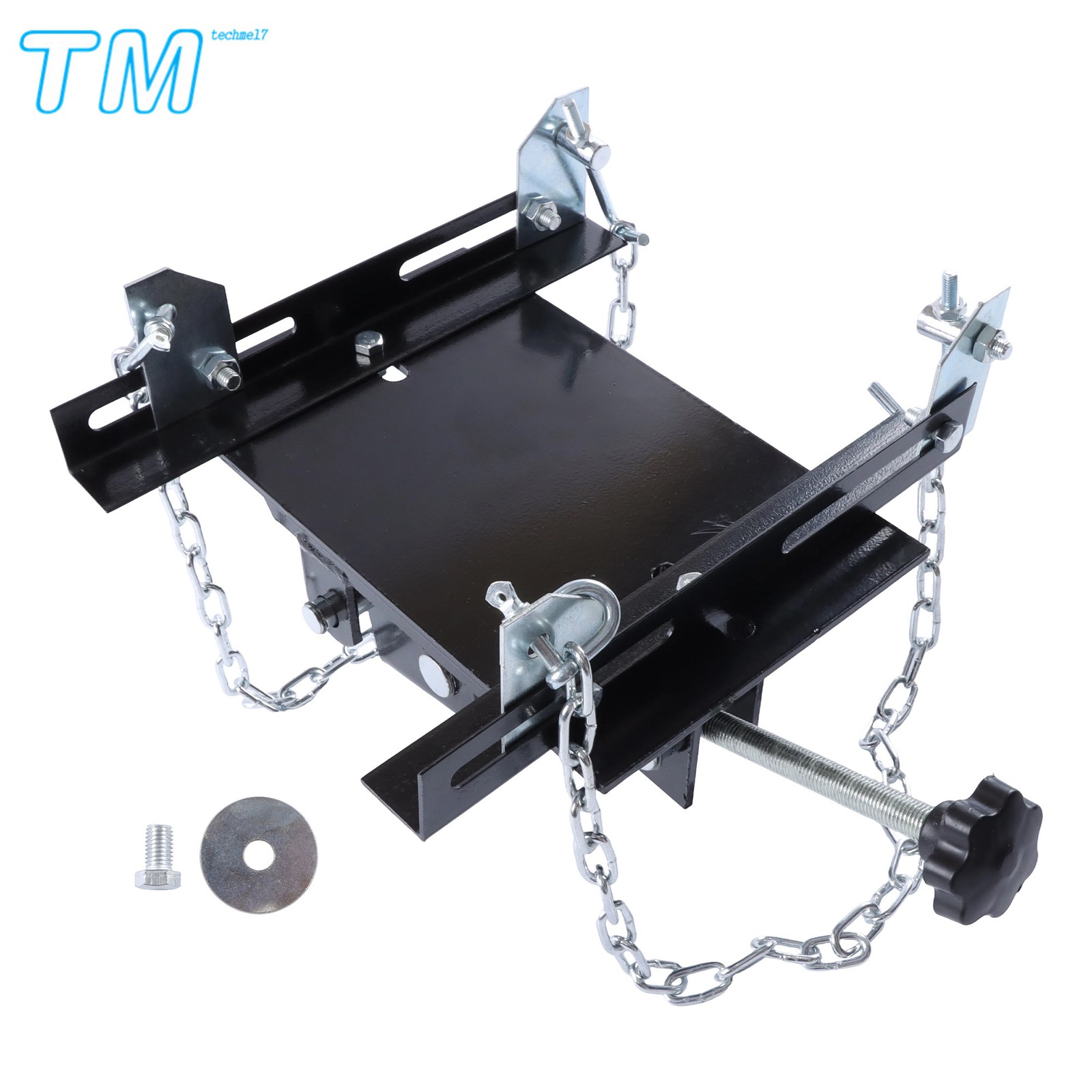1100lbs Capacity 1/2 Ton Transmission Floor Jack Adapter For Repair Tool Black