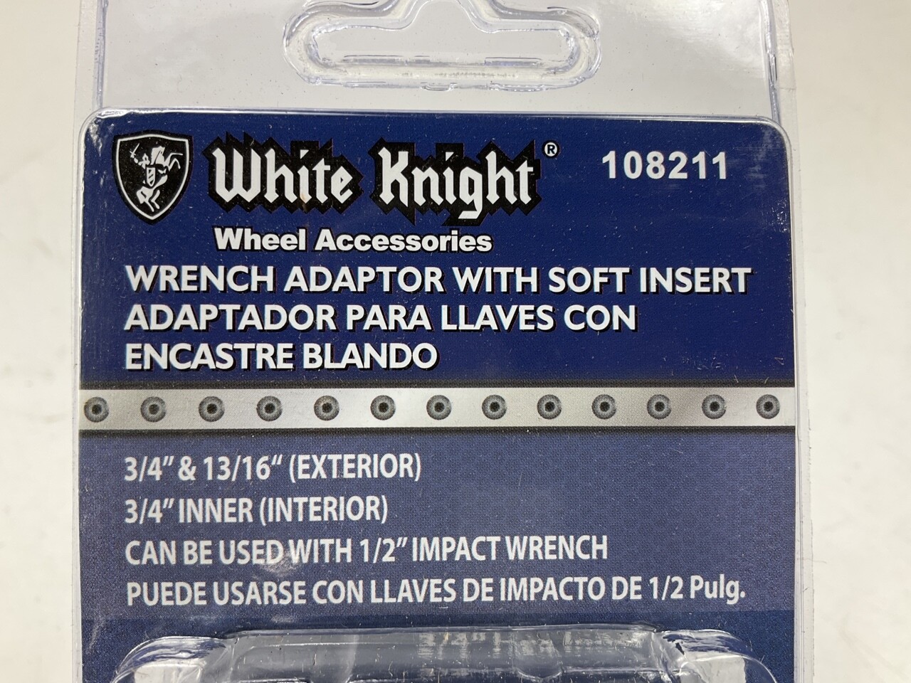 White Knight 108211 Lug Nut Wrench Socket With Soft Insert, 3/4″ & 13/16″ Size