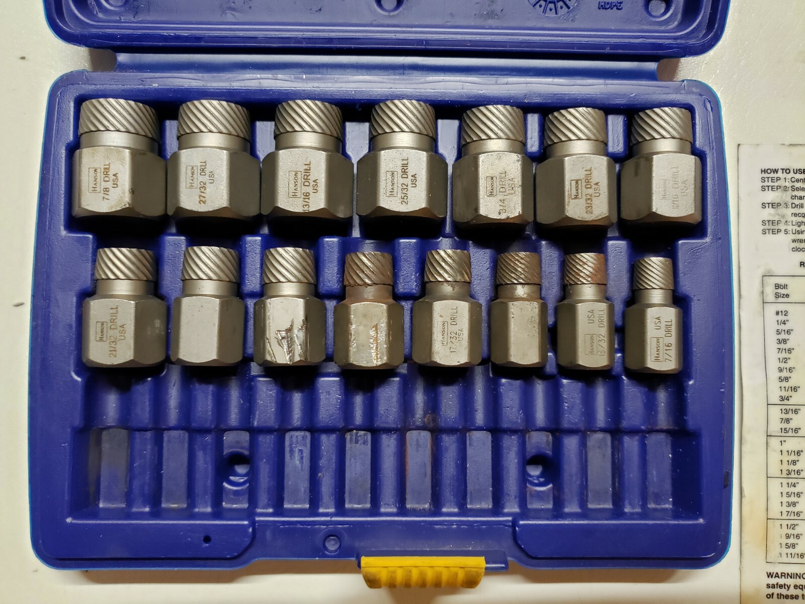 Irwin Hanson 25pc Hex Multi-Spline ScrewExtractor Set 1/8″ to 7/8″ #53227 15 Pc
