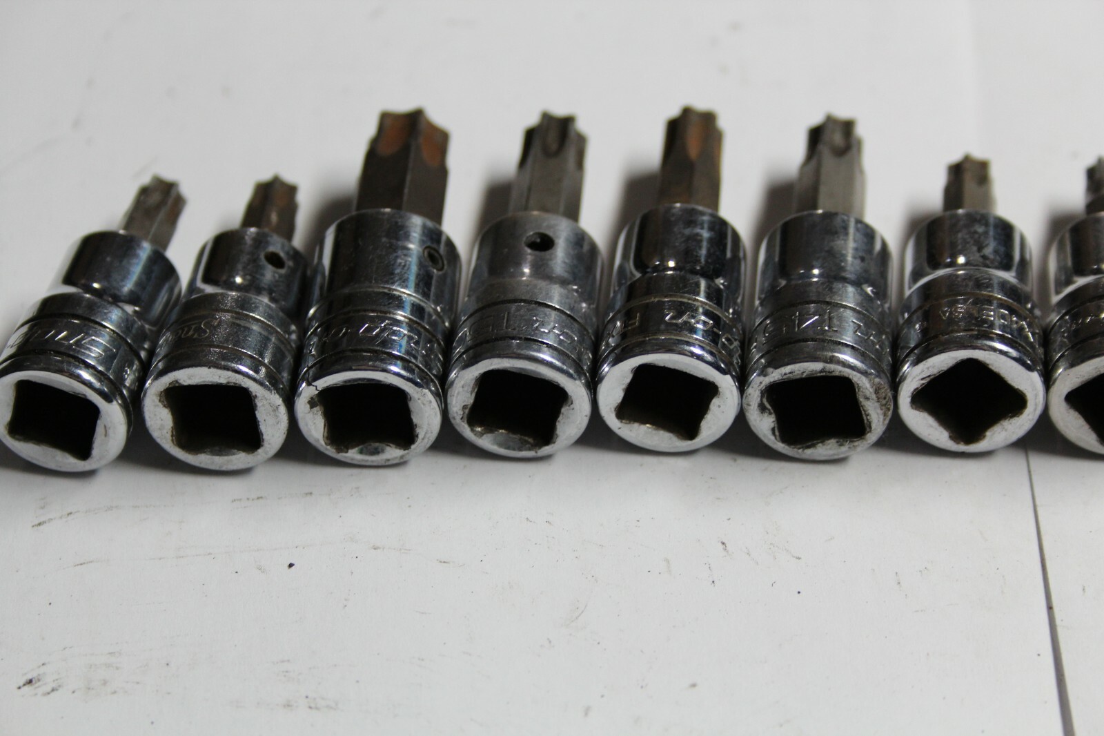 SNAP-ON TOOLS 1/4″ 3/8″ DRIVE TORX Tamper-Resistant Socket Driver LOT 18pcs USA