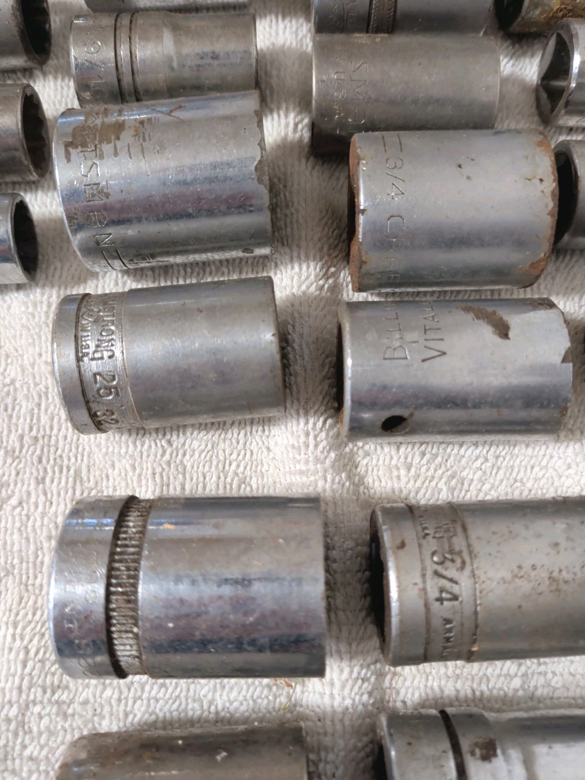 Vintage Sockets USA Made Tools 57 Pcs 1/2″ Drive Mac, Craftsman, Proto, Etc.