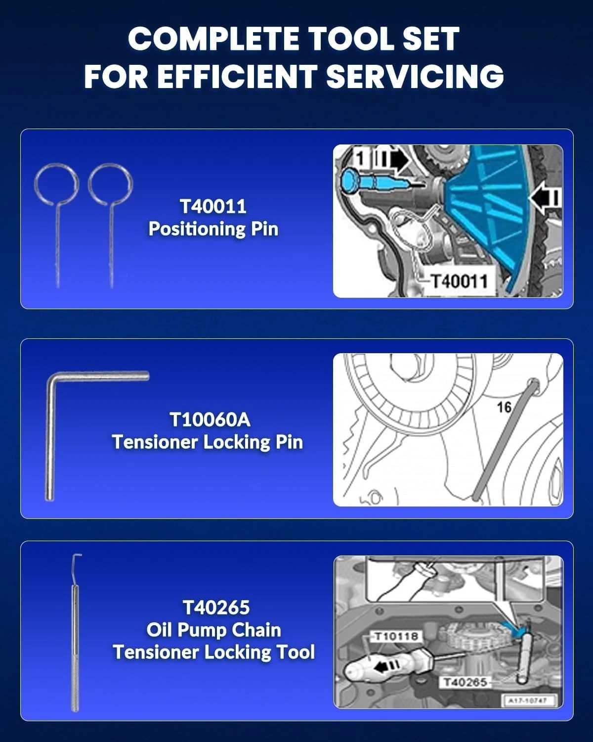 VAG EA888 Engine Timing Tool Kit – Complete Precision Set for 1.8 & 2.0 TSI/T…