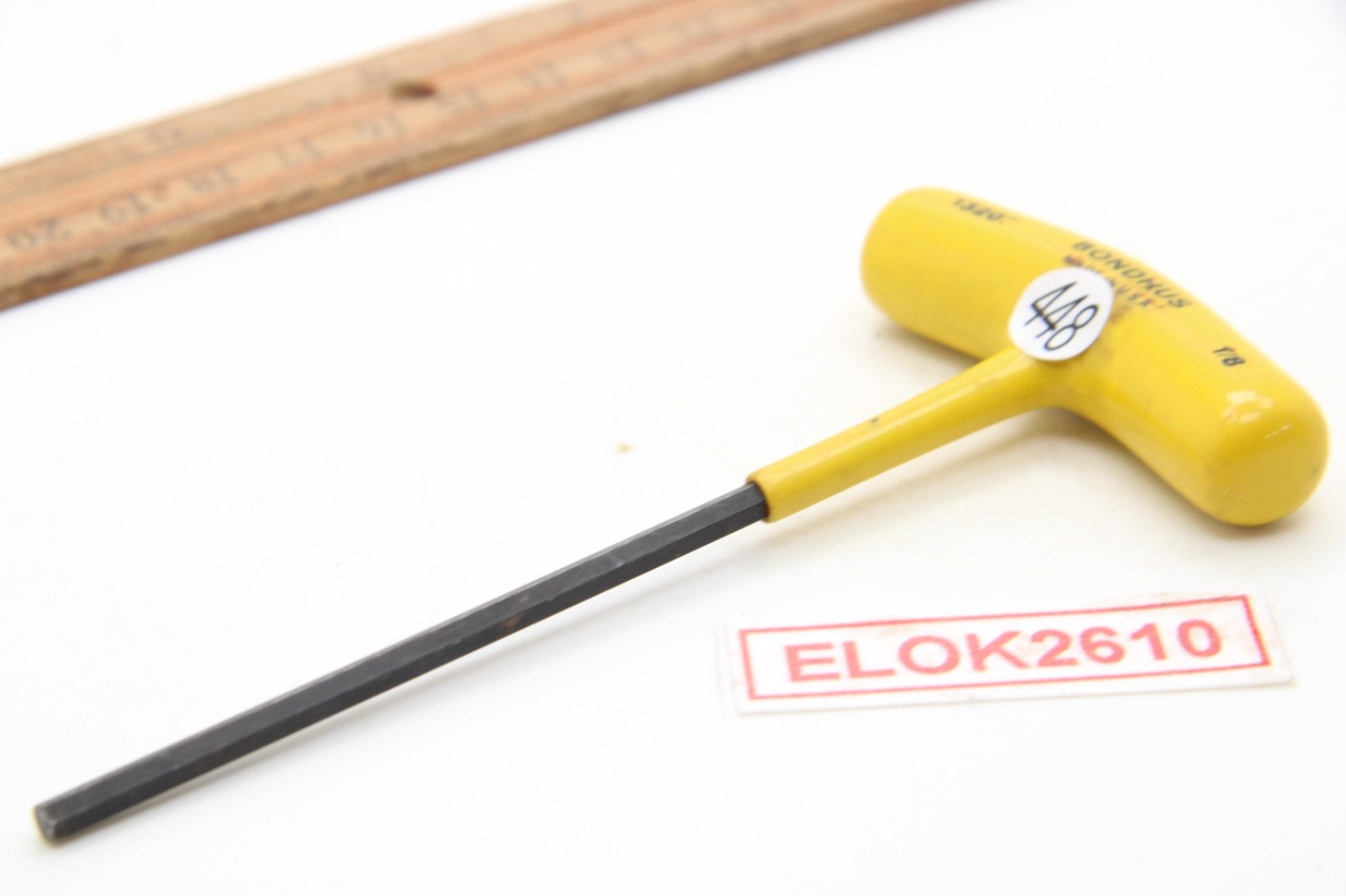 Bondhus 13207 1/8″ SAE Hex T-Handle 4.75″ Length Yellow Soft Grip USA
