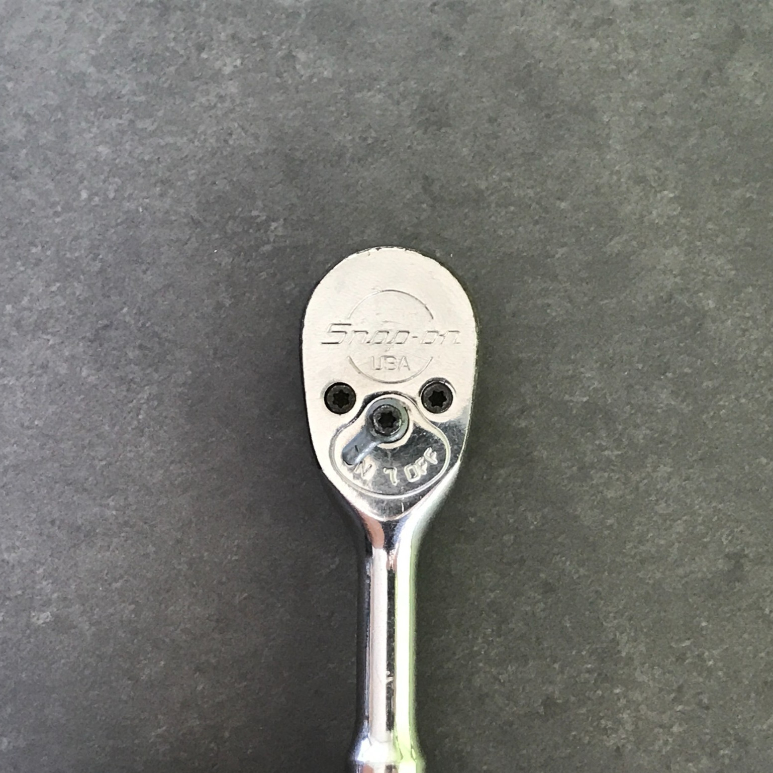 Snap-on TM830 1/4″ Drive Short Handle Chrome Ratchet 4.5″ Made in USA Vintage
