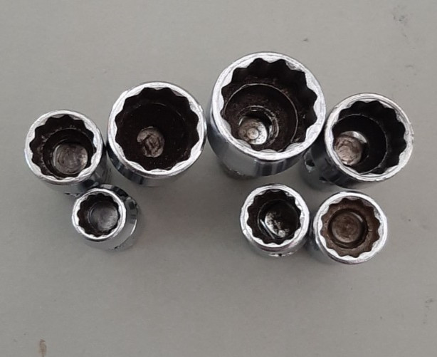 Snap-on Tools 7pc SAE 1/4″ Drive Universal Swivel Socket Set 12pt Point MARKED