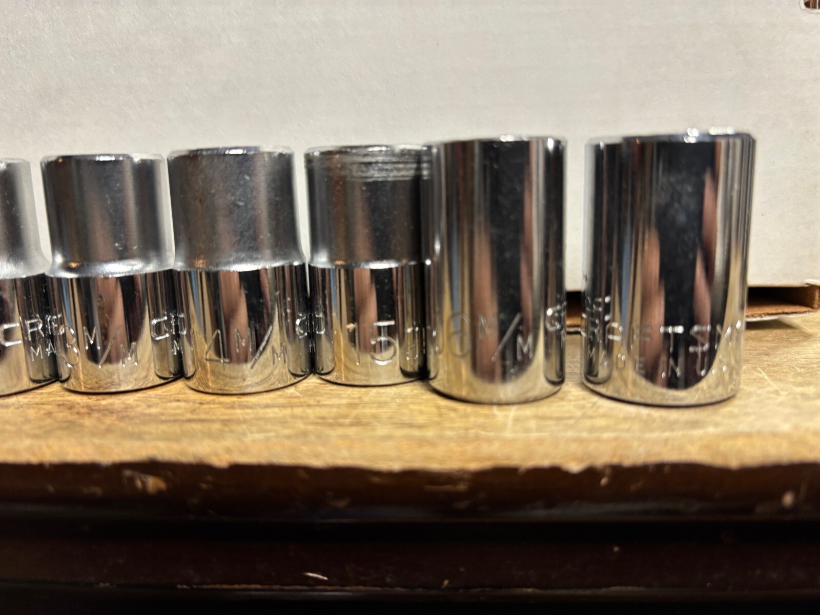 Vintage Craftsman 1/2″ Dri8pc Metric 12pt Socket Set USA 10-17mm Extremely Clean