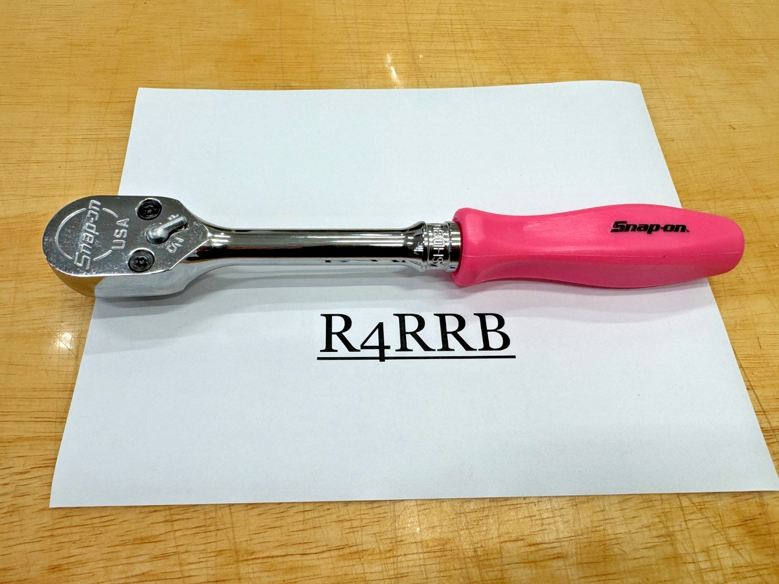 Snap-on Tools USA CLASSIC PINK 1/2″ Drive Hard Grip Ratchet SHD80AP RARE NOS