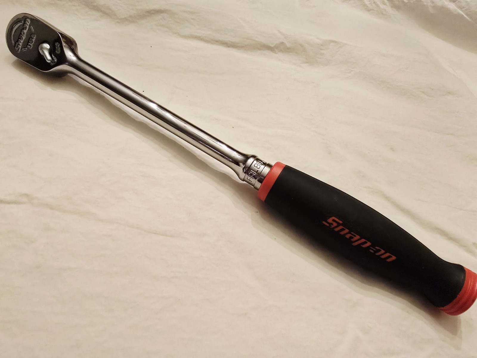 Snap-on FHL80 3/8″ Drive Dual 80 Long Soft Grip Ratchet Red NEW!