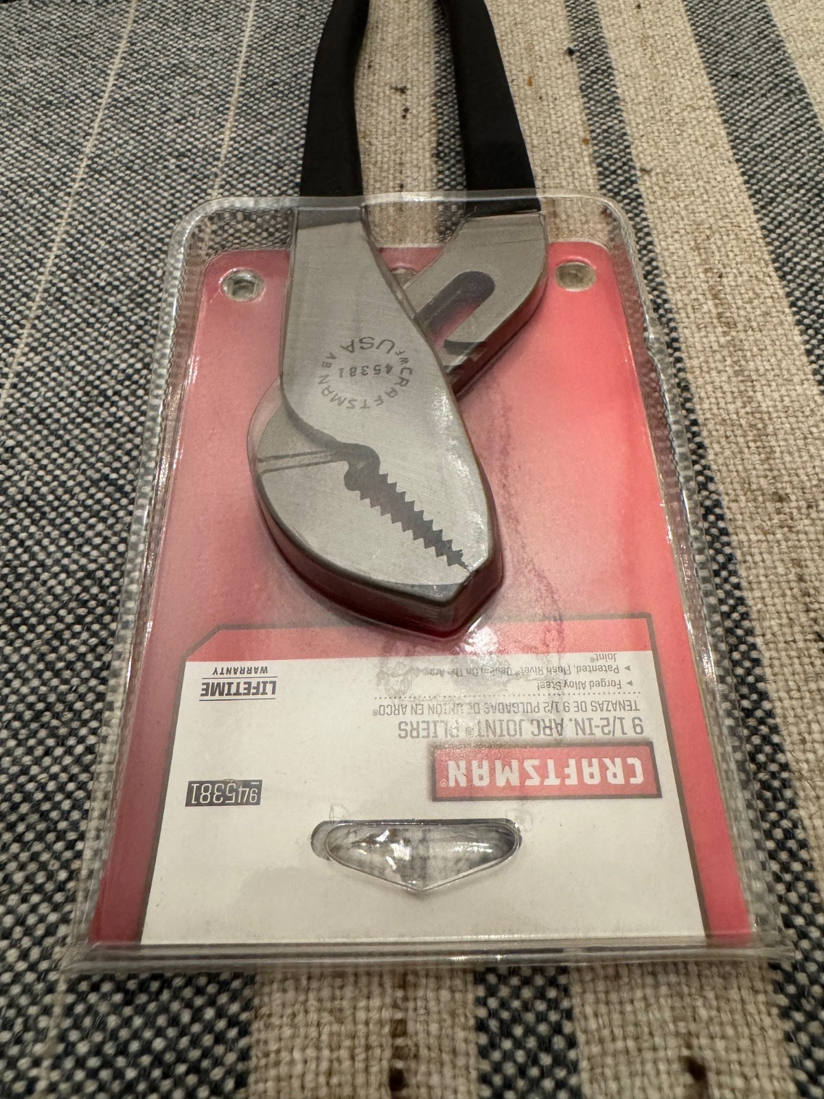 Craftsman 9-45381 9.5” Arc Joint Slip Joint Pliers USA NOS Vintage