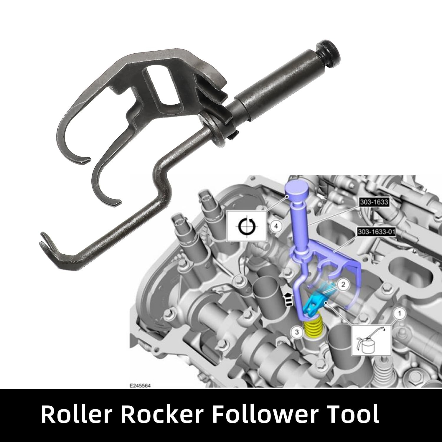 Camshaft Alignment Tool & Vibration Damper Pulley Holder for Ford 3.5L EcoBoost