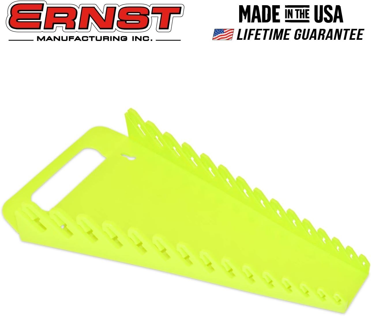 ERNST 5082HV Gripper Wrench Organizer, 15 Tool, High-Visibility
