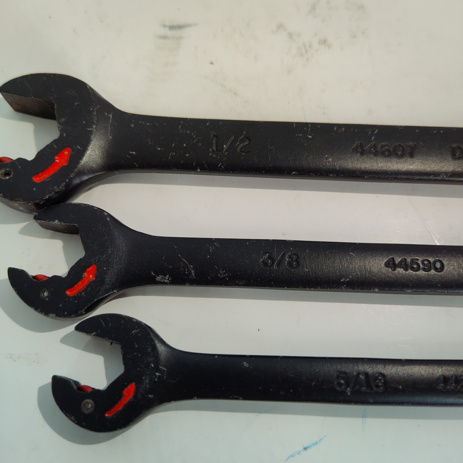 3X Craftsman Black Oxide Combination SAE Speed Wrench Set D-AD Open Box