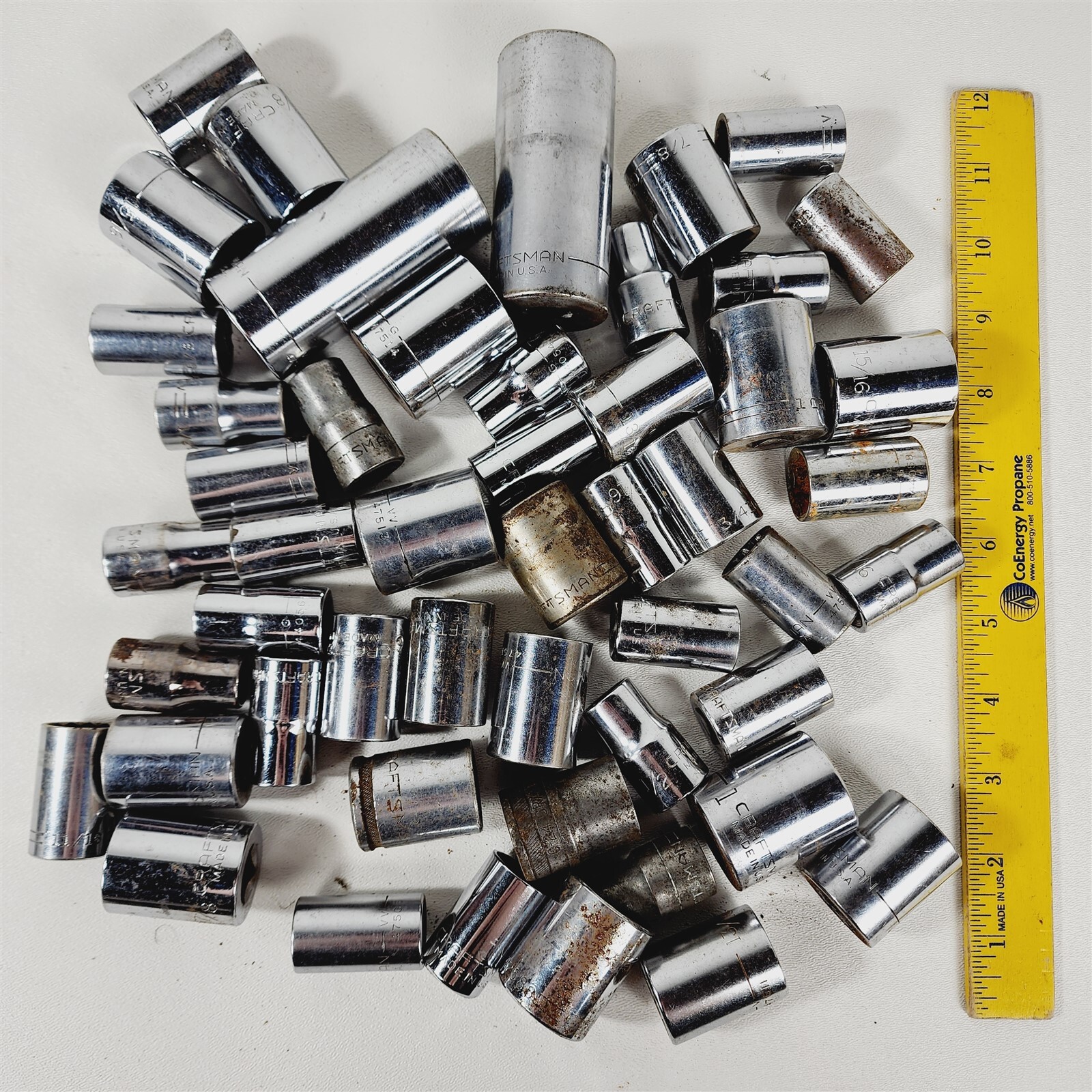 50 pcs – Craftsman 1/2 Drive Socket Ratchet Lot – 9.5 lbs