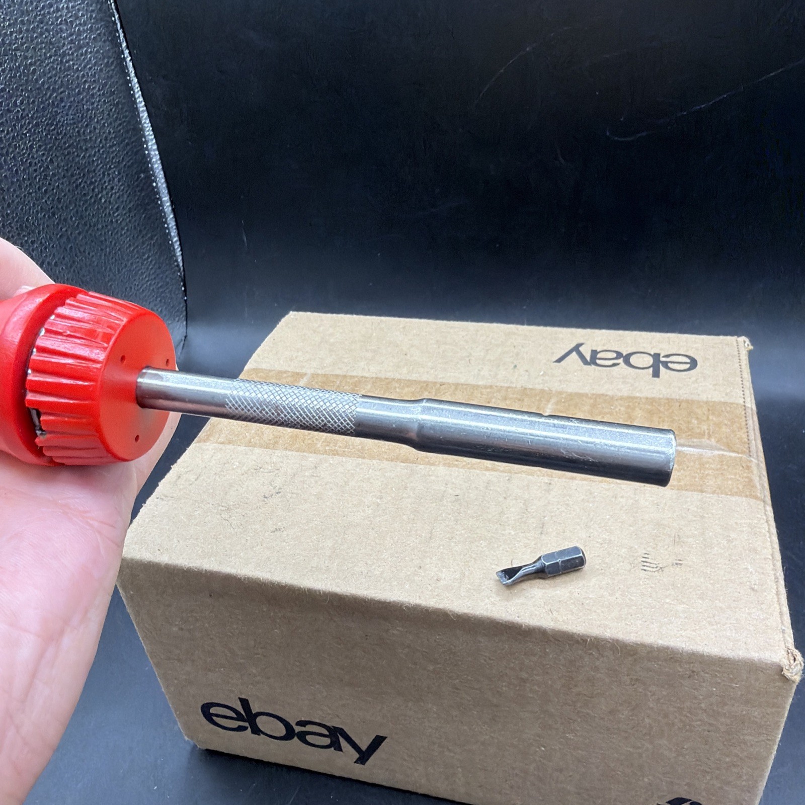 Snap On Tools SSDMR4A USA Ratcheting Screwdriver Red With One Bit