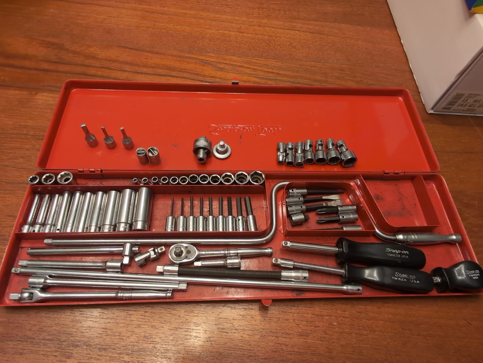 Vintage Underlined Snap On 68pc SAE 1/4 Drive General Service Set Socket Ratchet