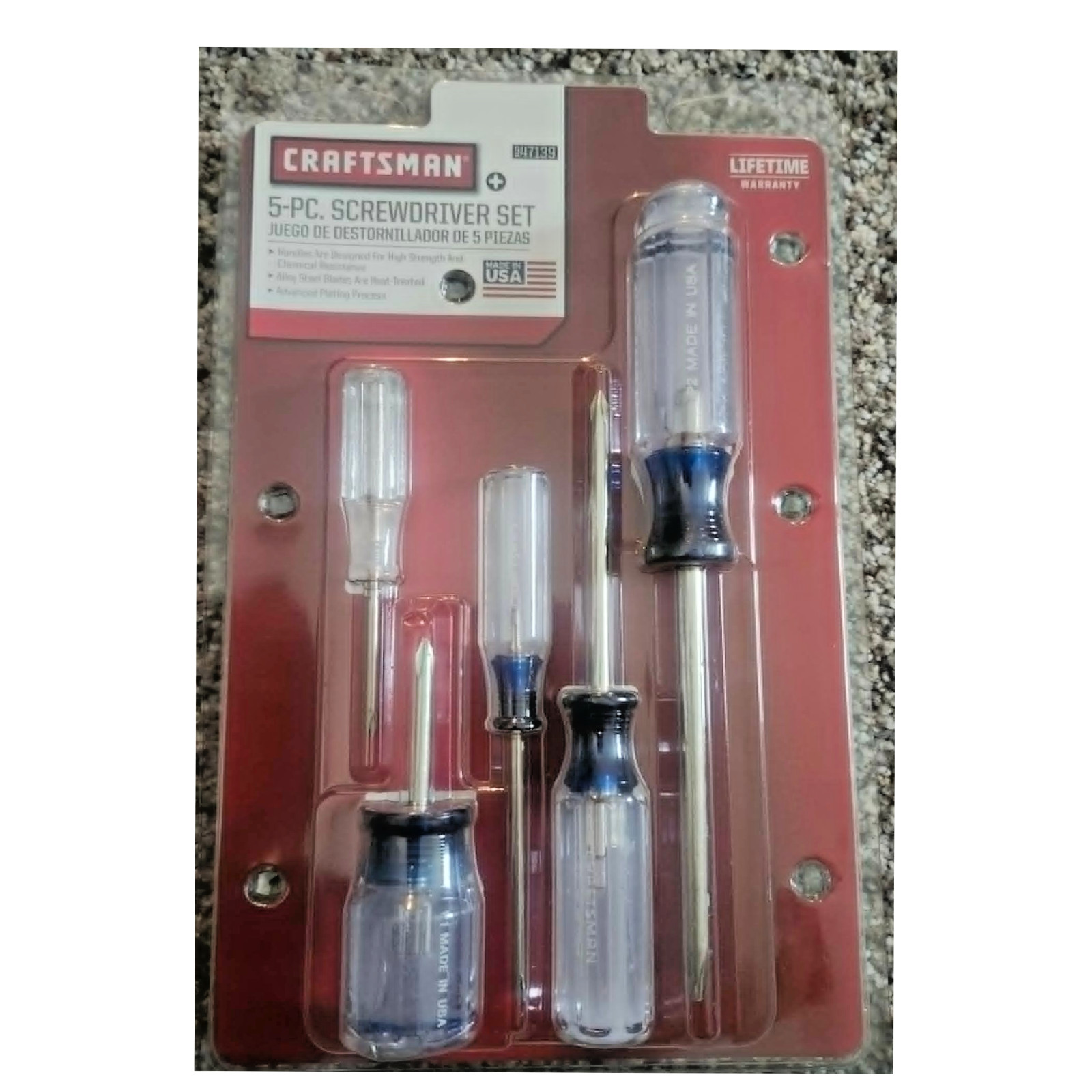CRAFTSMAN USA Made WF Code 5 Piece Phillips Screwdriver Set 47139 – Sealed NOS