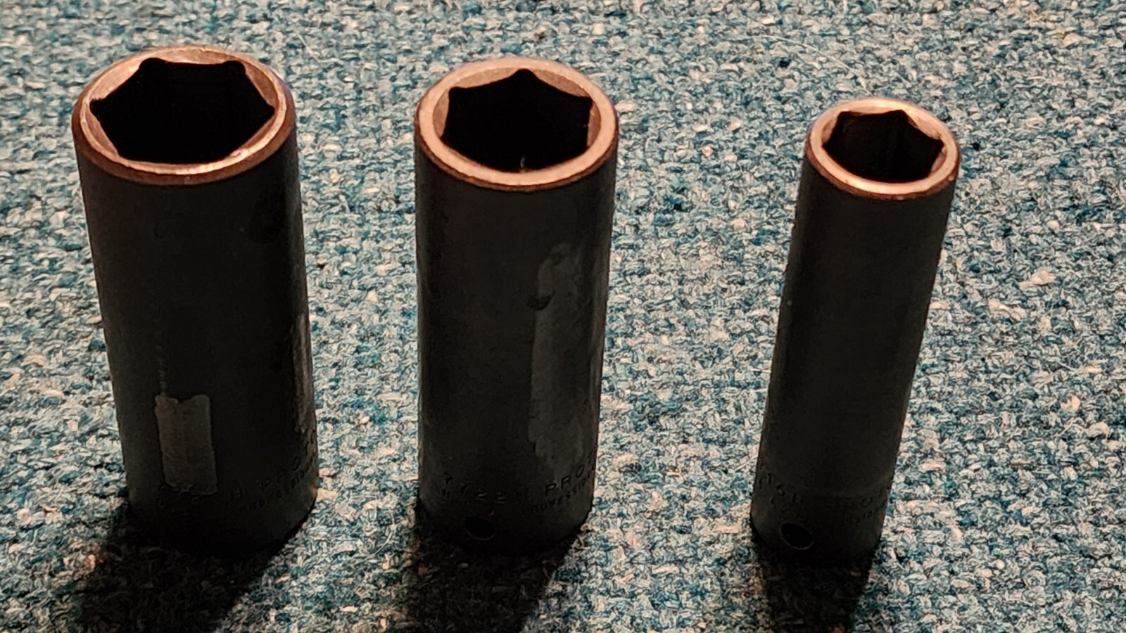 3 Proto Professional USA 3/8″ Dr Deep Impact Sockets 6-pt, 1/2″, 11/16″, & 3/4″!