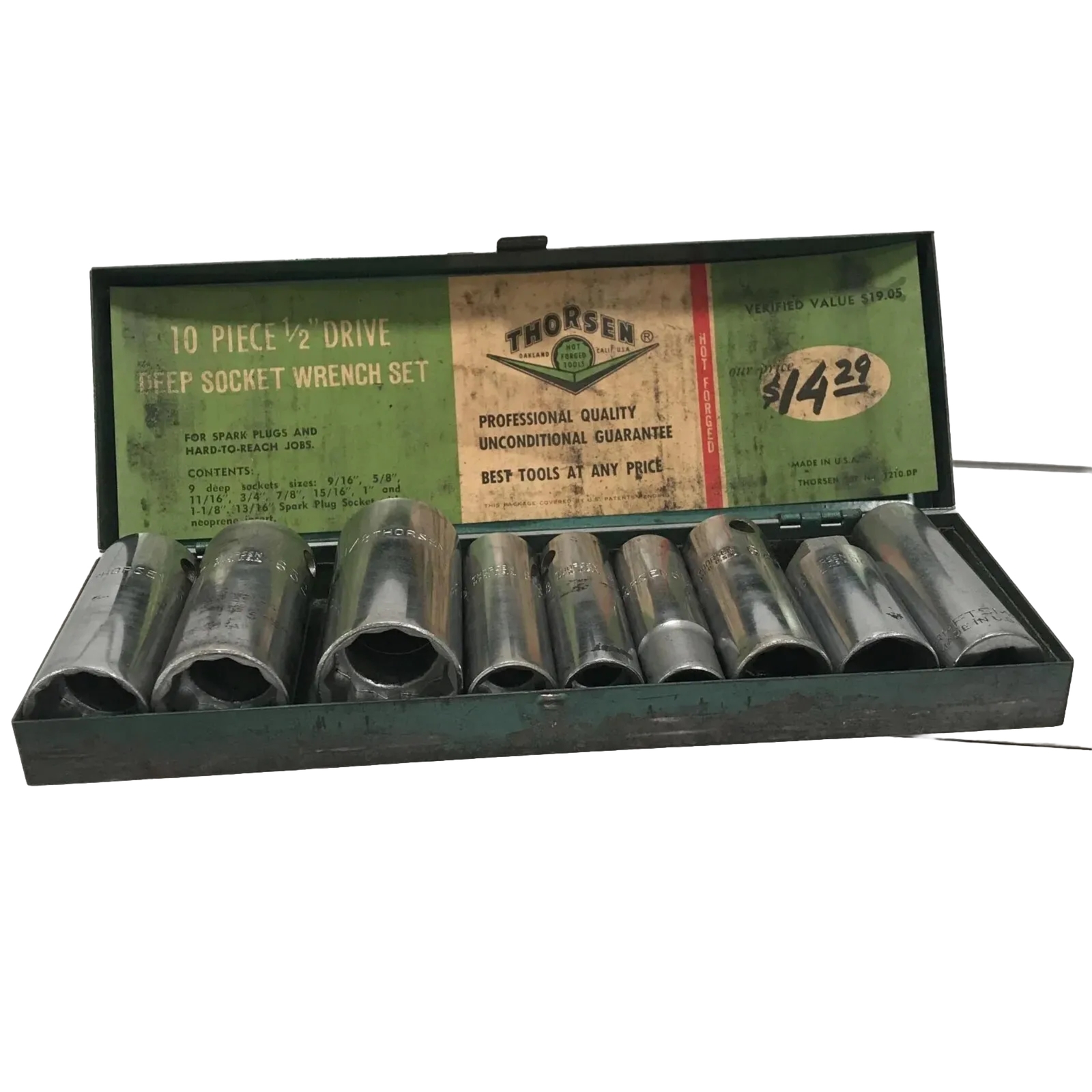 Giller Thorsen Tools USA Mixed Socket Set Original Case Vtg *See Pictures*