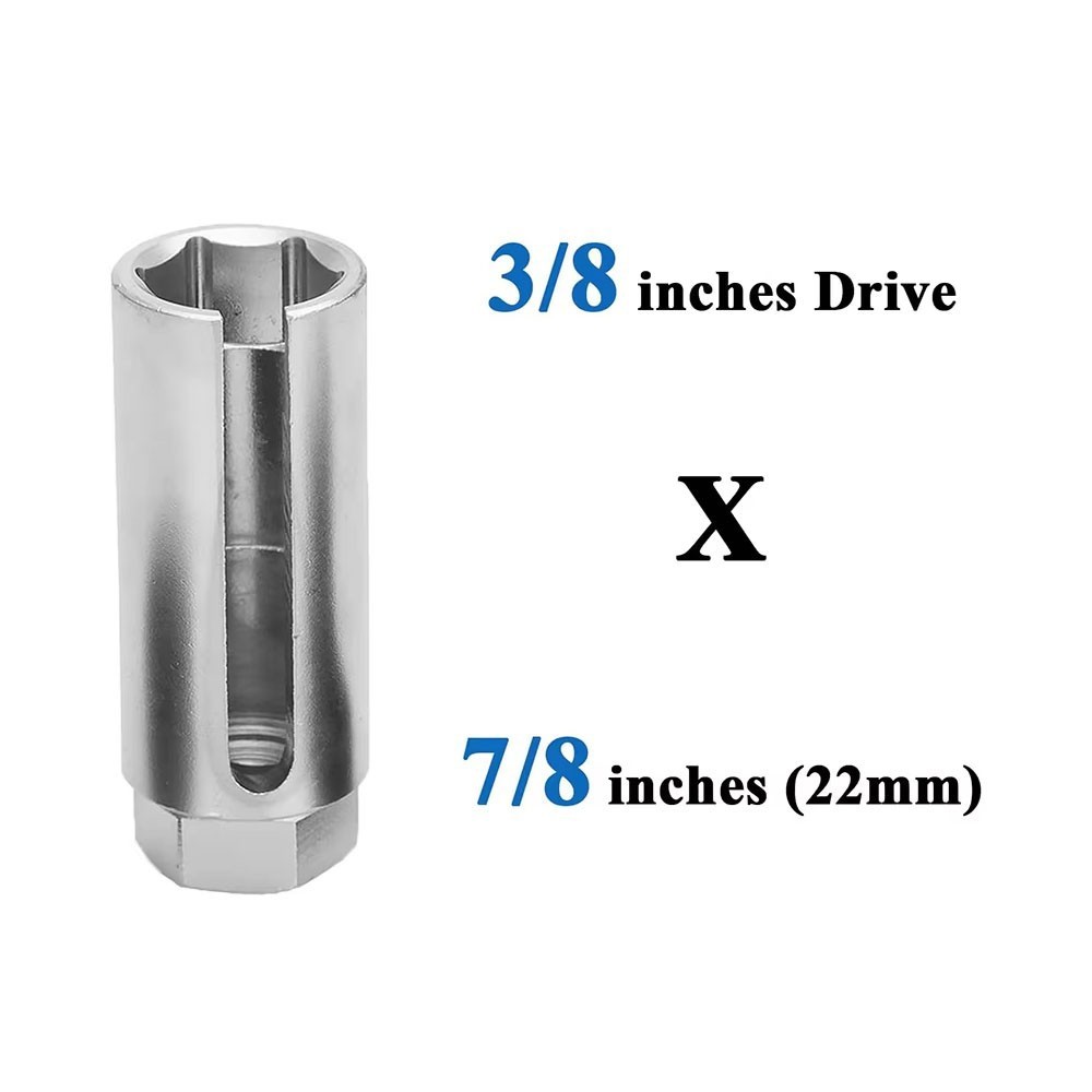 5pcs O2 Oxygen Sensor Socket Wrench Removal Tool 3/8″ 1/2″ Drive x 7/8″ 22mm Set