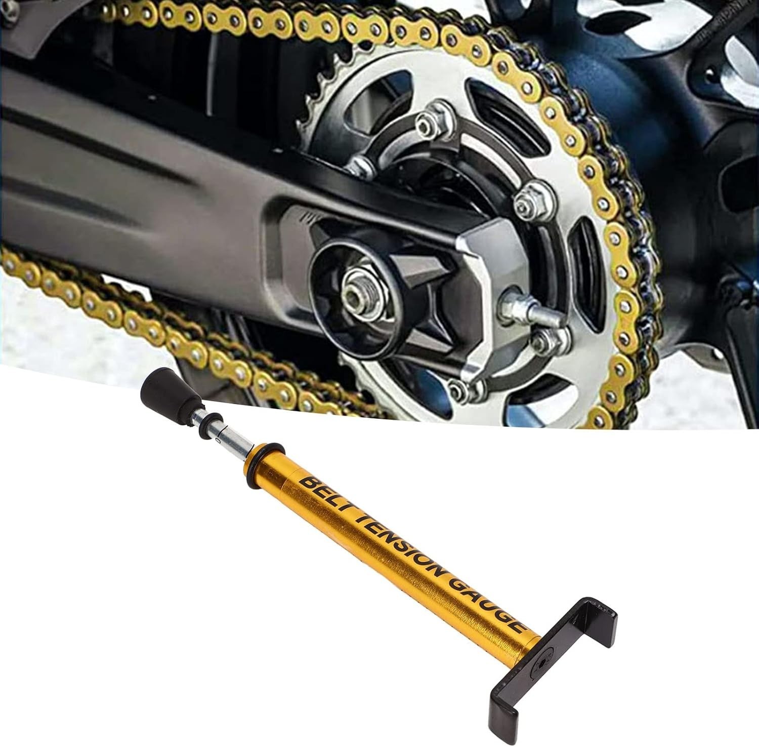Universal Belt Tension Gauge with Secure L Pad – Accurate 10 lbs Measurement