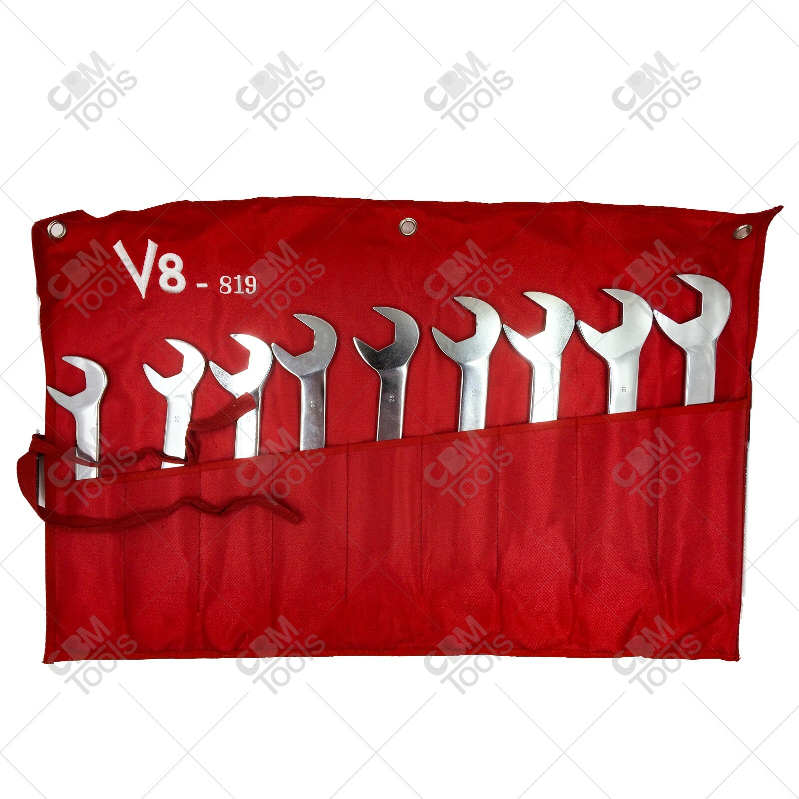 V8 Tools 819 9 Piece Metric Jumbo Angle Head Wrench Set