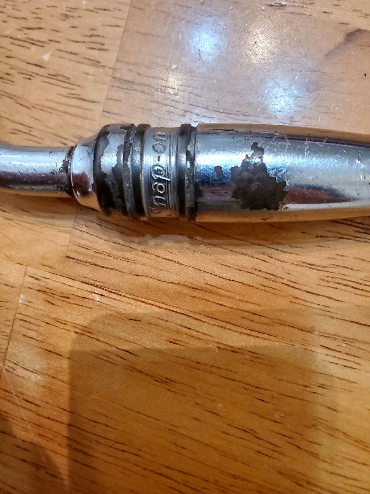 Snap On 18″ Long 3/8″ Drive Chrome Speeder Handle Wrench USA F4LA READ AD