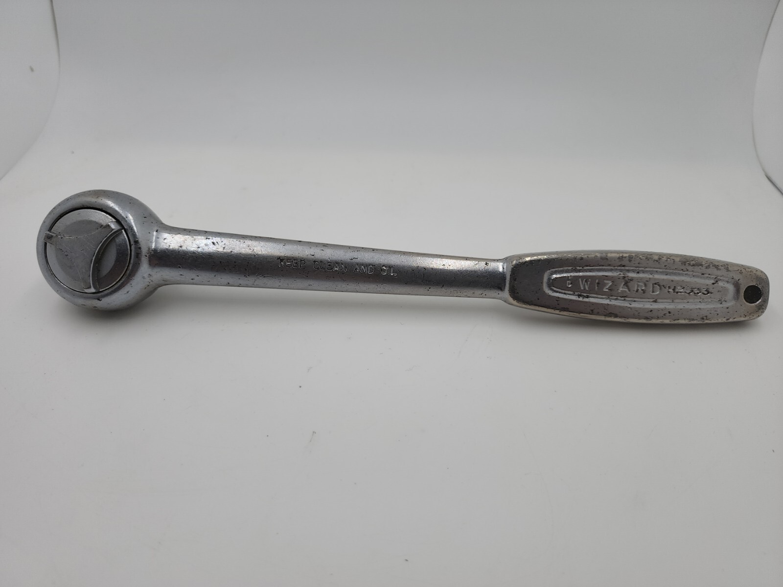 Vintage Wizard Forged in USA 1/2″ Drive Ratchet Model H2833 10-1/4 long🇺🇸🇱🇷