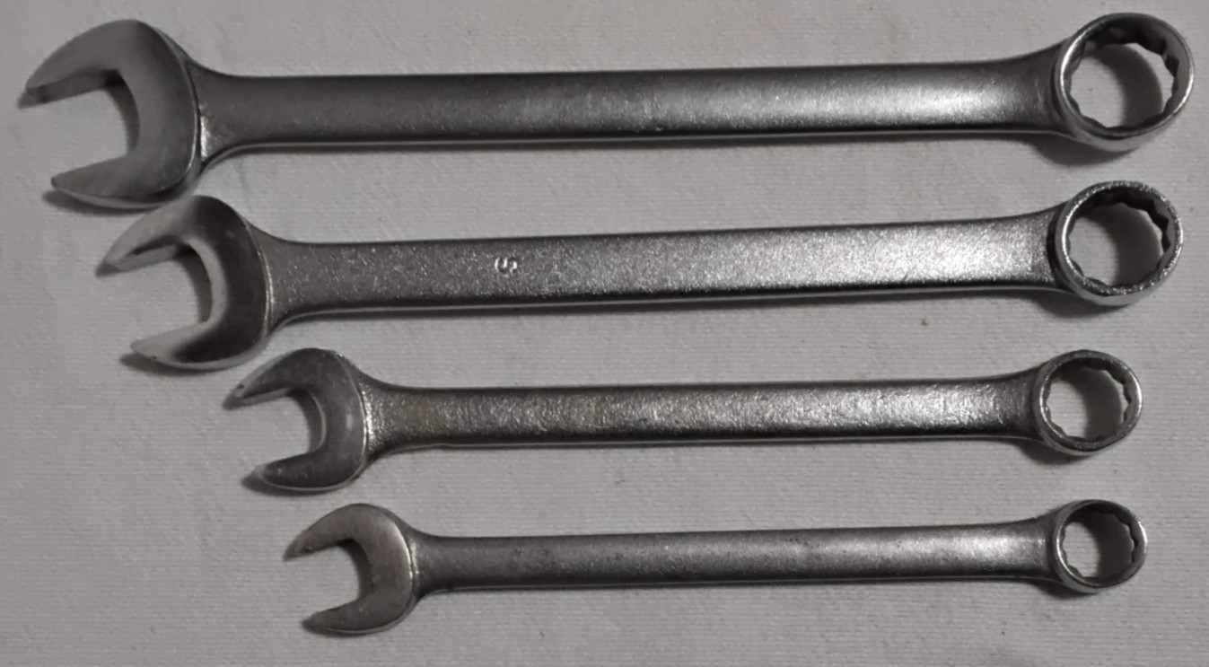 (4) Proto Challenger SAE Combination Wrench Set LOT 6116 6118 6122 6124 USA