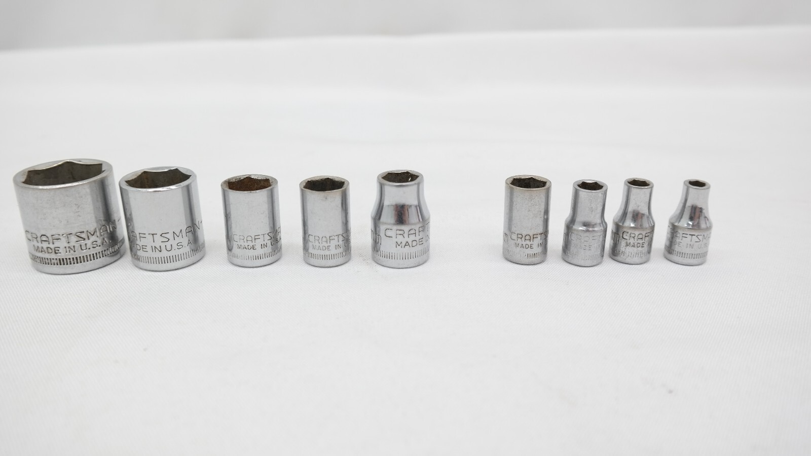 Craftsman Metric 6 Point Sockets 19, 15, 11, 10, 9, 6, 5, & 4mm Mixed Lot of 9