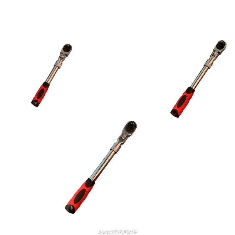 Flexible Head Carbon Ratchet Wrench Set – 1/4, 3/8, & 1/2-Inch Drives Extendable
