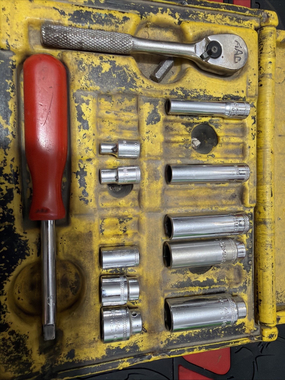 Mac Tools 1/4 Drive Ratchet Socket Set General Service Metric Missing Pieces