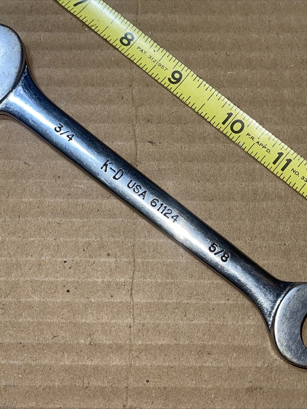 K-D USA 61124 3/4 In X 5/8 In SAE Open End wrench Vintage KD