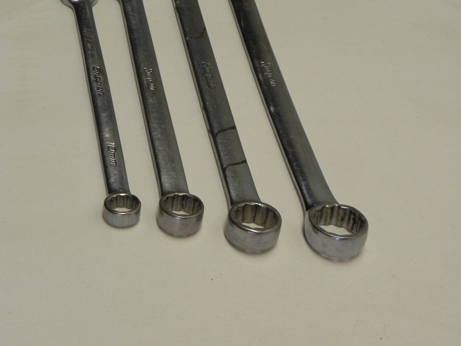 Snap-On 4 Piece 12 Pt Metric Flank Drive Combination Wrenches OEXM Series