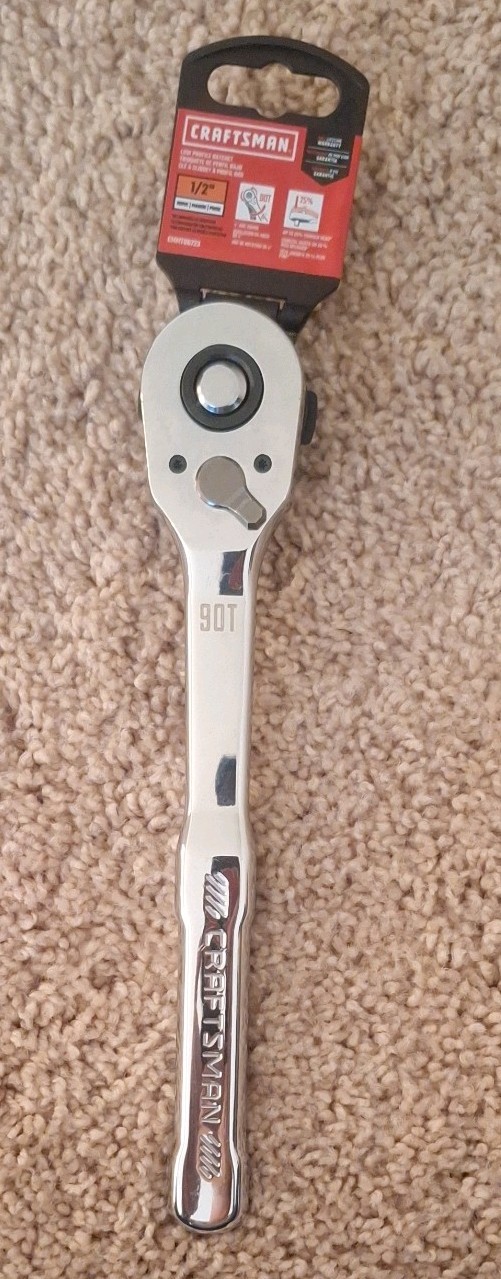 Craftsman 1/2in Low Profile 90T Ratchet Wrench CMMT86723