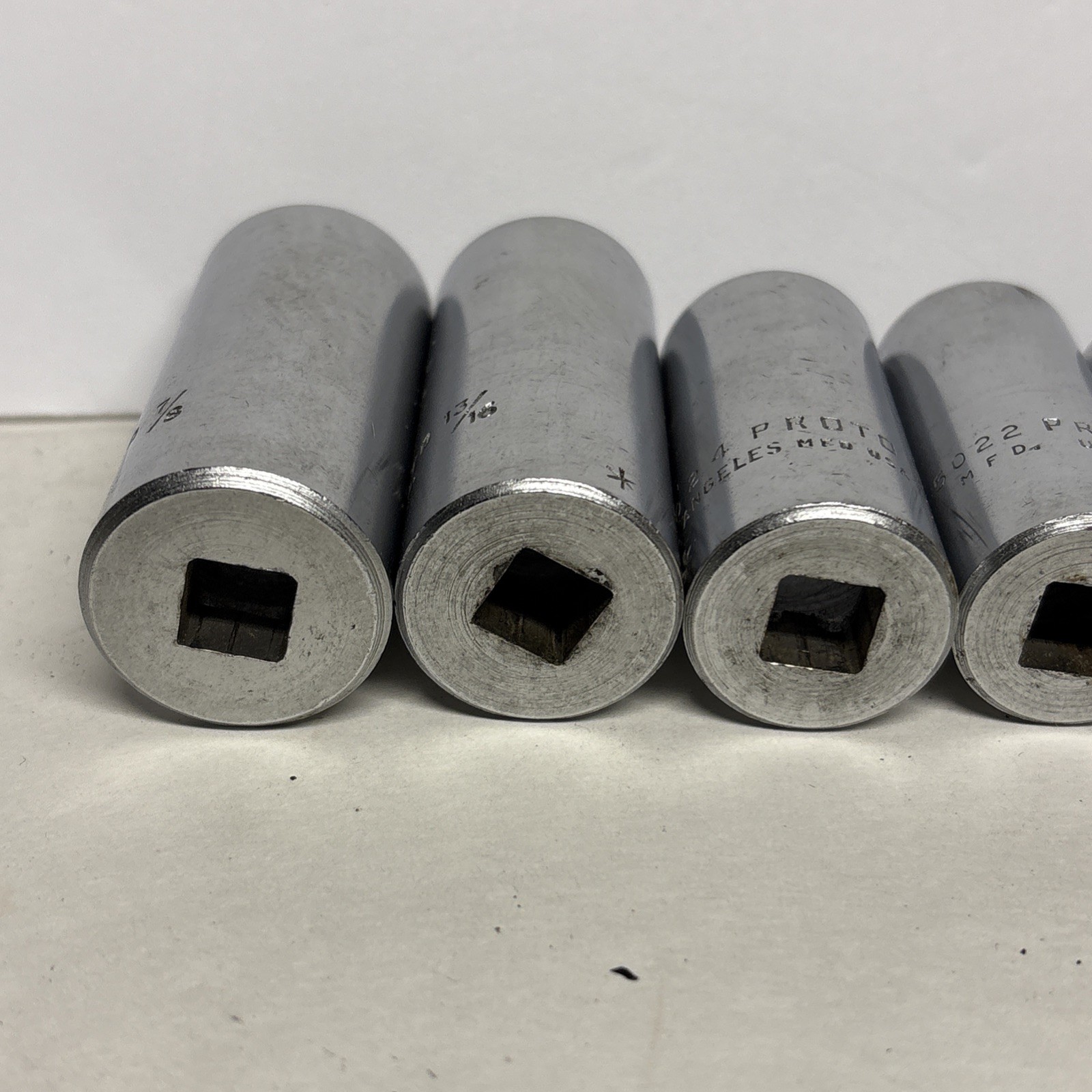 PROTO 3/8” Ratchet No. 5249 & PROTO 9 Piece 3/8” Drive Deep 12pt. Sockets U.S.A.