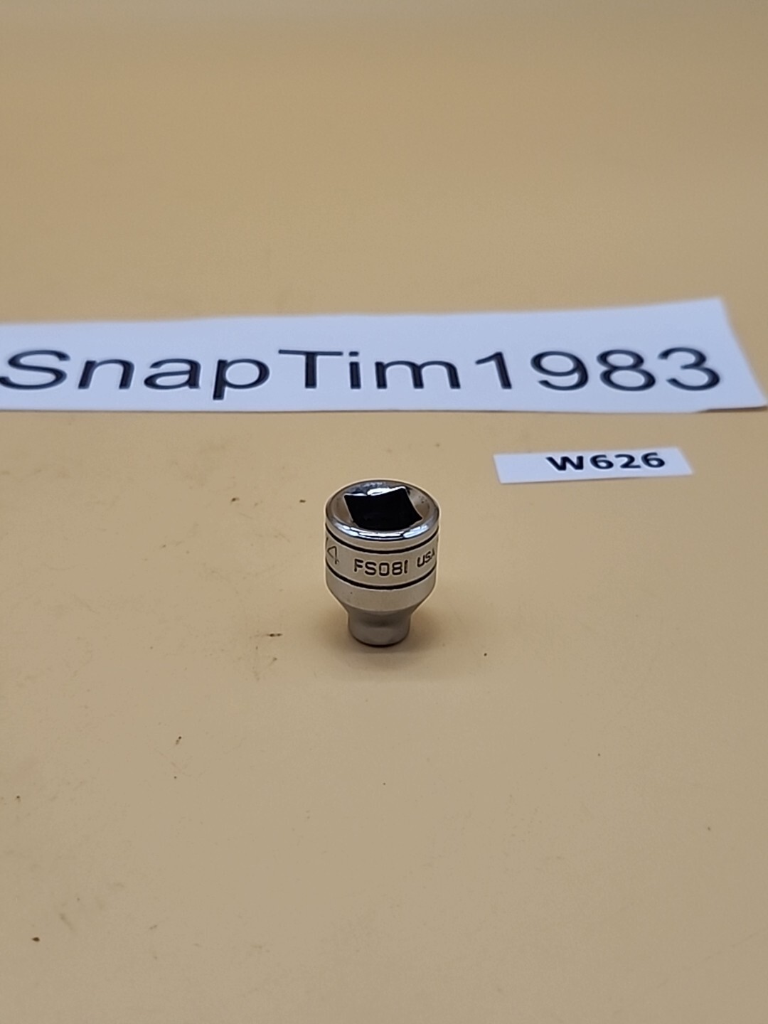 Snap On Tools 1/4″ SAE Flank Drive Shallow Socket 3/8″ Drive 6 Point FS081 USA