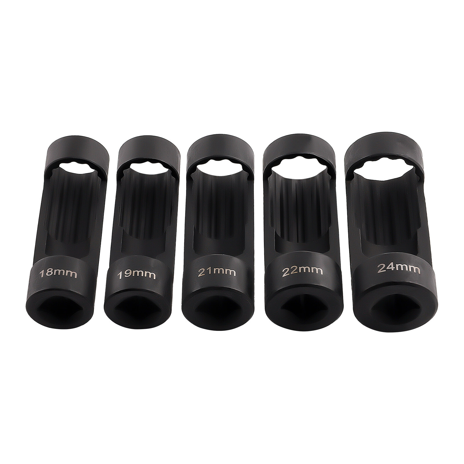 5pcs Strut Nut Socket Tool 18mm 19mm 21mm-22mm 24mm with 12 Point 1/2″ Drive