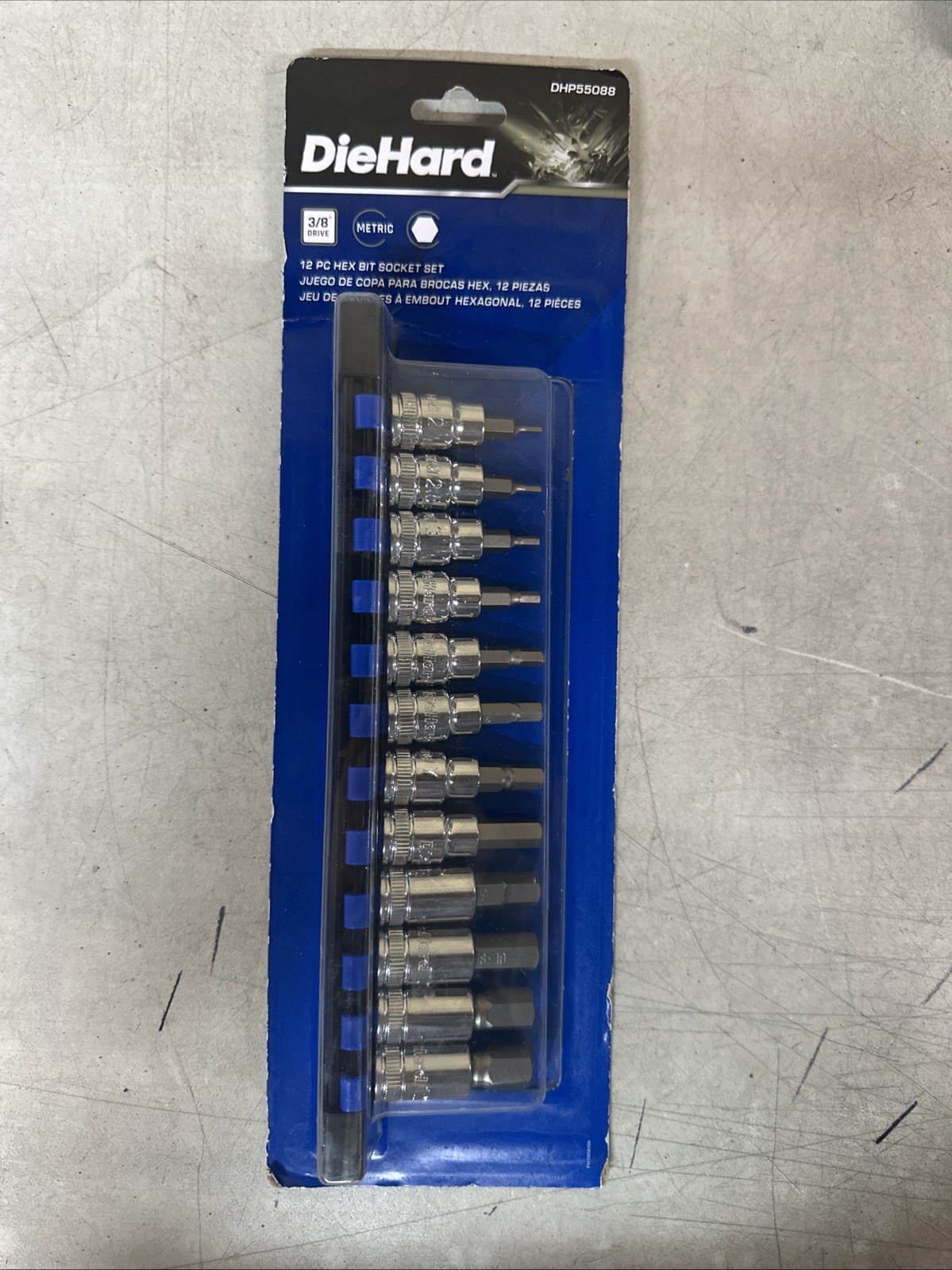 NEW DieHard 3/8” 12pc. HEX Bit Socket Set PN: DHP55088