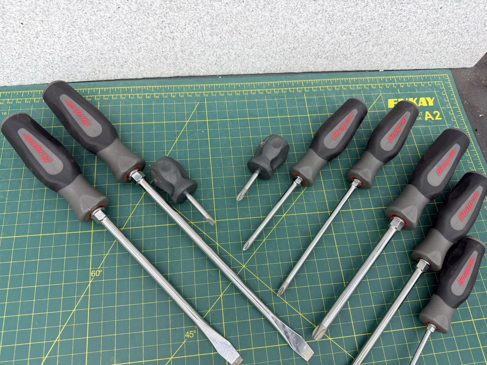 Snap-On Tools 9pc Dark Titanium Instinct Soft Grip Screwdriver Set – USA