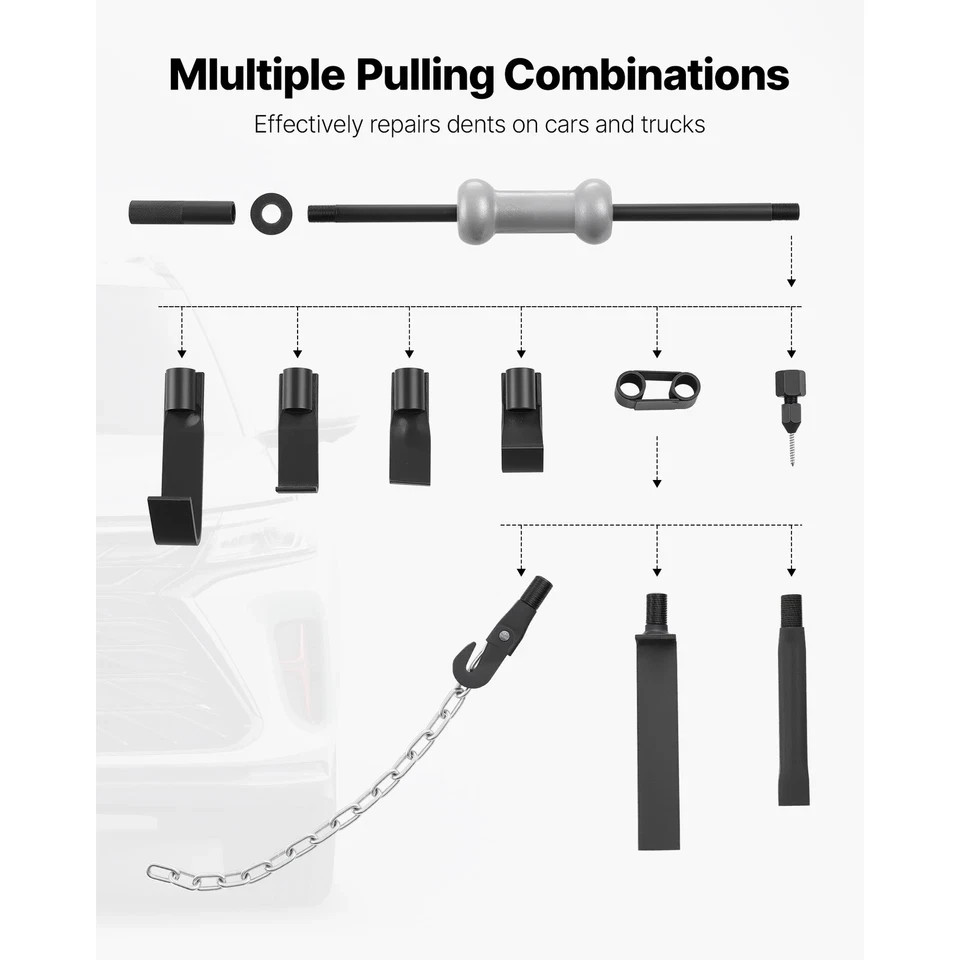 Sacabollos auto camioneta saca extractor de abolladuras kit reparar reparacion