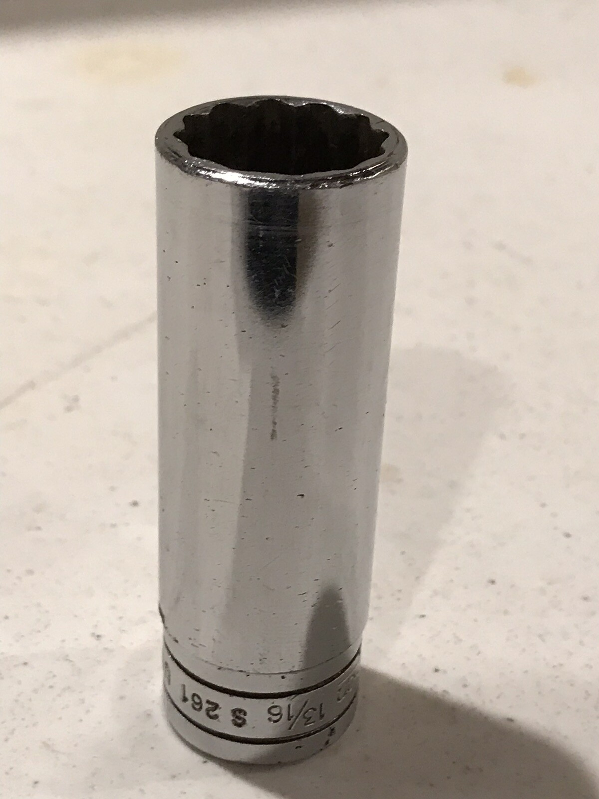 Snap-on S-261 13/16″ 12pt 1/2″ Drive Deep Socket *****
