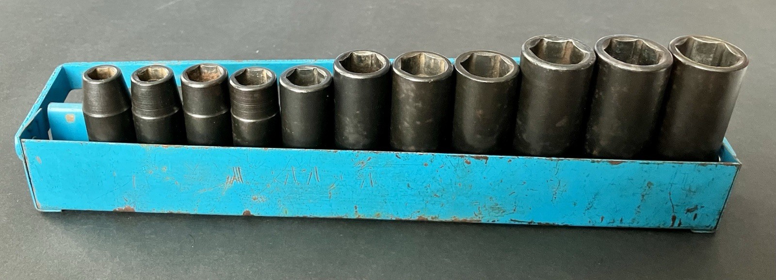 Vintage Cornwell 3/8” Drive Metric Deep Impact Sockets 8-19mm (Missing#10,13mm)