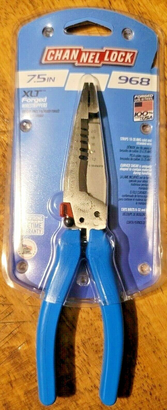 New! Channellock Pro 7.5″ Forged Wire Stripper, Cutter, Pliers Made in USA #968