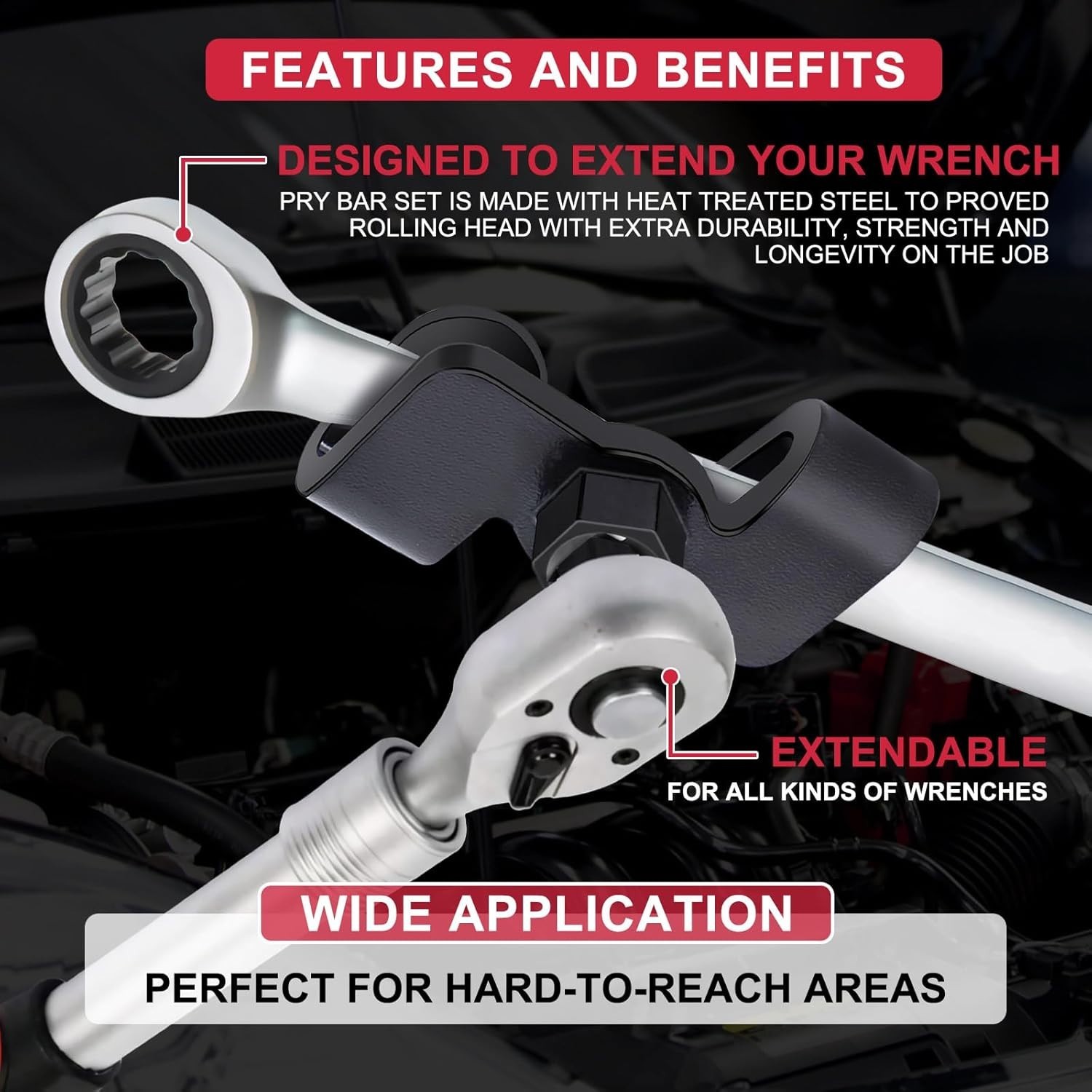 Polished Wrench Extender with Increased Leverage – Ideal for Stubborn Bolts
