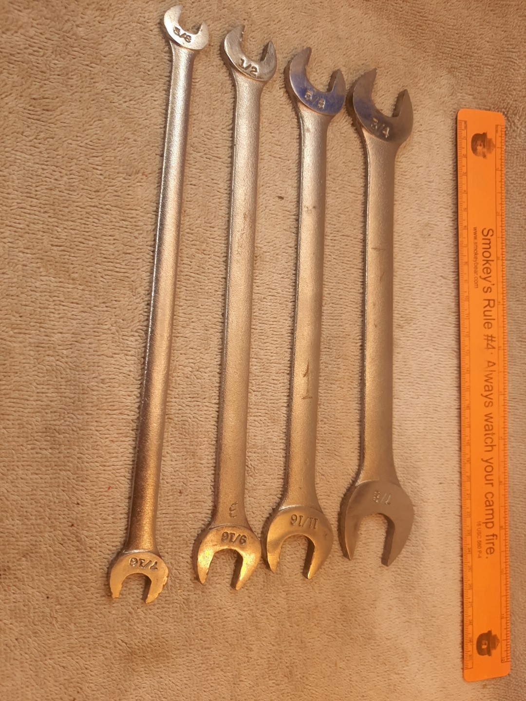Vintage Craftsman 4pc SAE Tappet Wrench Set -V- 44475. 44474, 44473, 44472, USA