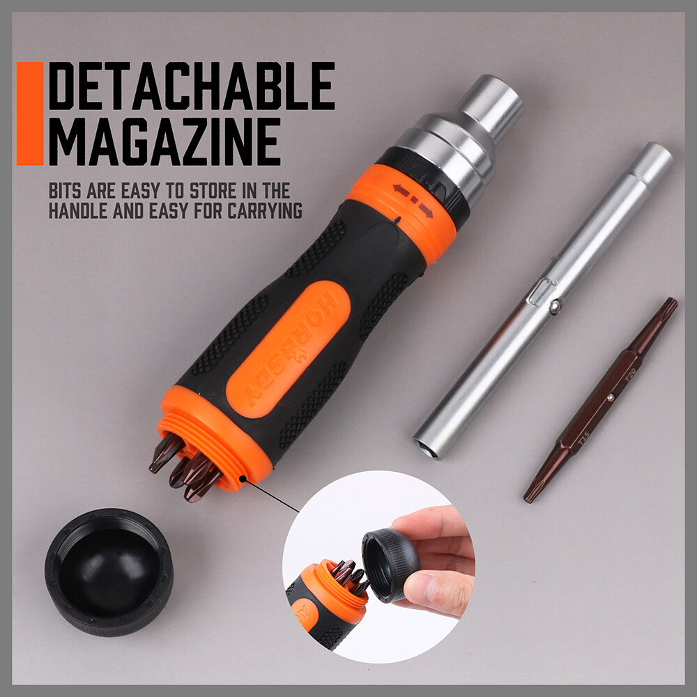 18 in1 Magnetic Ratchet Screwdriver Set Security Bits Ball Lock Anti-Slip Handle