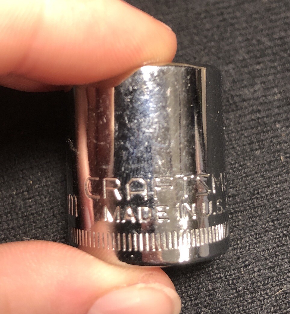 Vintage Craftsman 17mm Socket 12 Pts 3/8” Drive -V- 44307 USA 🇺🇸 NOS!