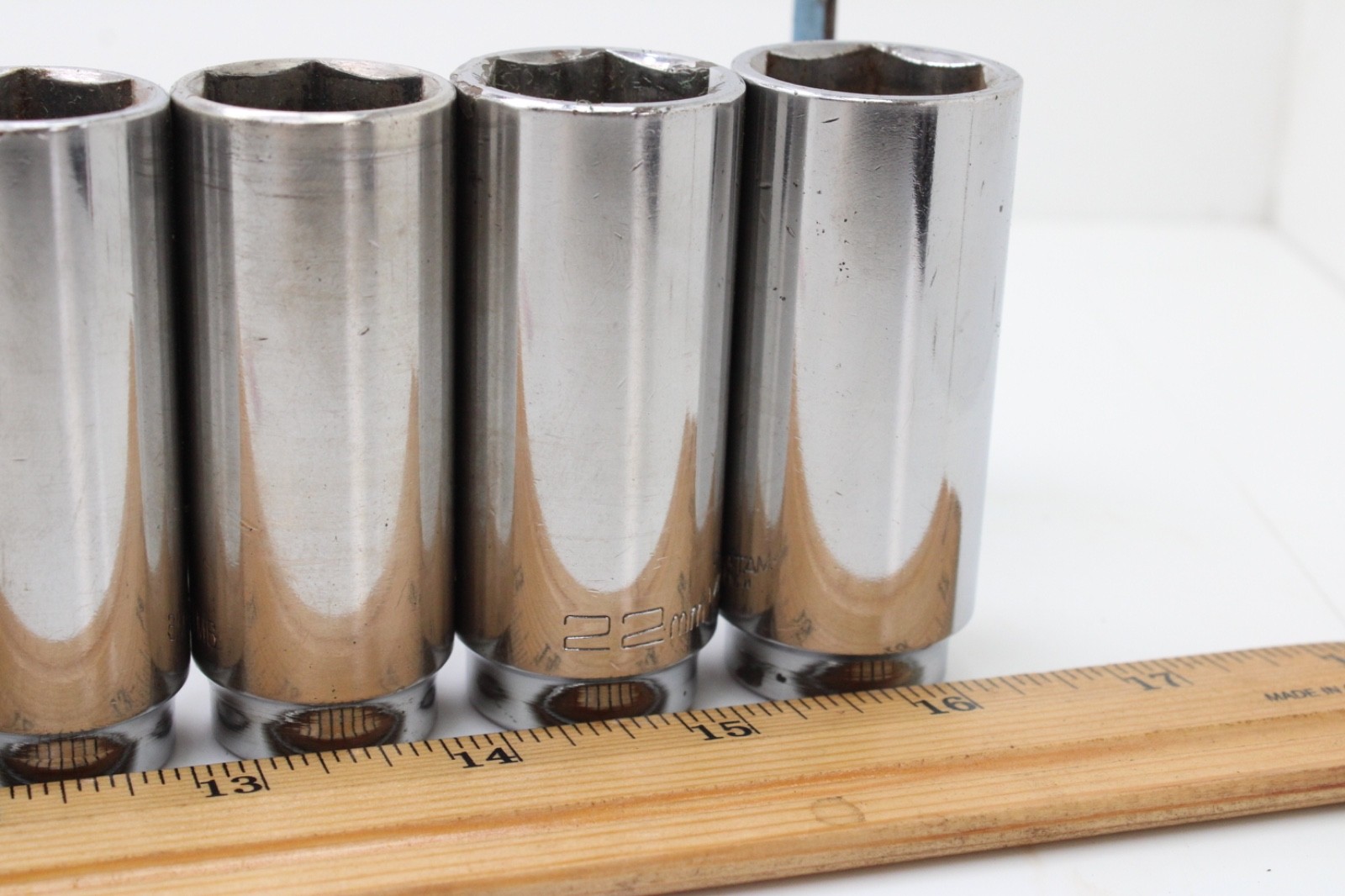 Matco BD6M6-BD23M6 6-23mm 3/8″ Drive 6 Point Metric Chrome Deep Socket Set USA